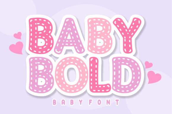 Baby Bold: A Charming Stitched Font for Whimsical Designs