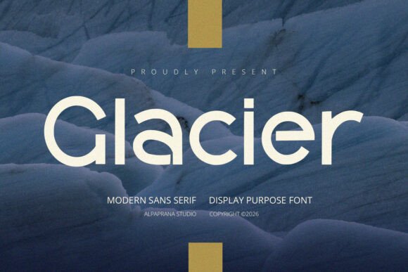 Glacier: A Modern Display Font for Impactful Branding and Design