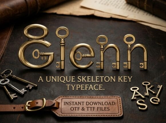 Glenn: Unlocking Design Potential with a Unique Skeleton Key Typeface