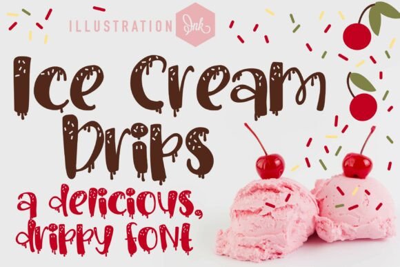 Unleash Sweet Creativity with the Ice Cream Drips Family Display Font